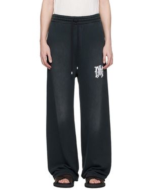 Amiri Pantalon De Survêtement Noir À Logo Hollywood
