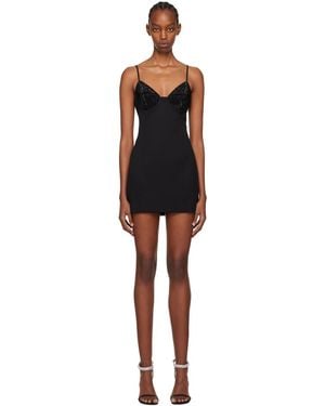 Area Crystal-Cut Minidress - Black
