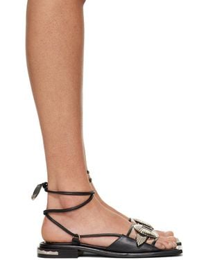 Toga Ssense Exclusive Ankle Wrap Sandals - Brown