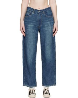 Undercover Zipper Linen Jeans - Blue