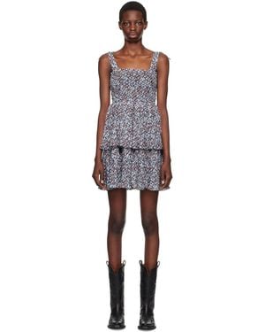 Ganni Floral Minidress - Black