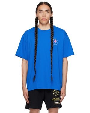7 DAYS ACTIVE ブルー ロゴグラフィック Tシャツ
