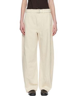 Lemaire Off- Twisted Belted Jeans - Natural