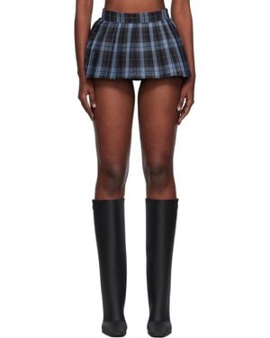 Pushbutton Mini Jupe-Short Ample Bleu Marine - Noir