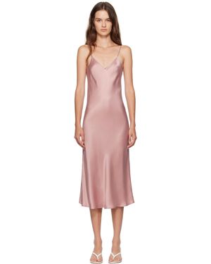 SILK LAUNDRY Robe Midi À Enfiler 90S Rose - Noir