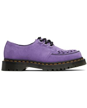 Dr. Martens パープル Ramsey ウーブン スエード クリーパー