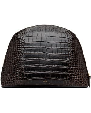 TOTEME Medium Croco-Embossed Day Clutch - Black