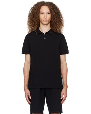 Sunspel Two-Button Polo - Black