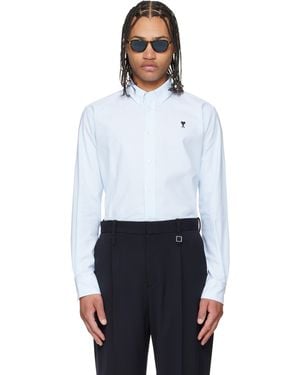 Ami Paris Cotton Ami De Coeur Oxford Shirt - White