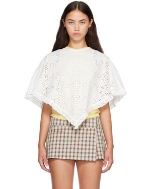 Sandy Liang Soba Cape - White