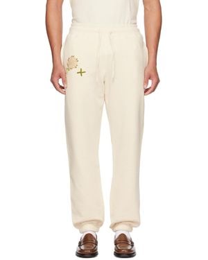 BENTGABLENITS Off- Embroidered Sweatpants - Natural