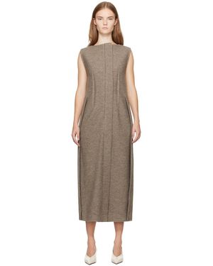 UMBER POSTPAST Robe Midi En Feutre De Laine - Noir