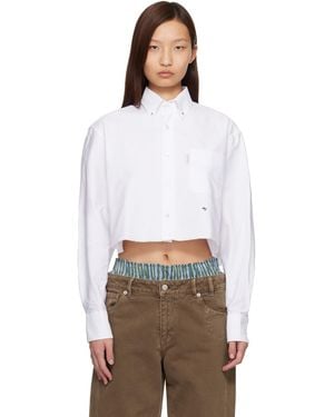 HOMMEGIRLS Cropped Shirt - White