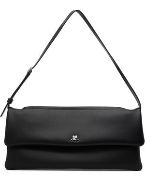 Courreges Cuff Leather Clutch - Black