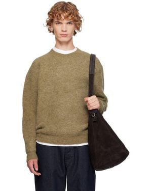 LE17SEPTEMBRE Khaki Textured Alpaca Crewneck Jumper - Green