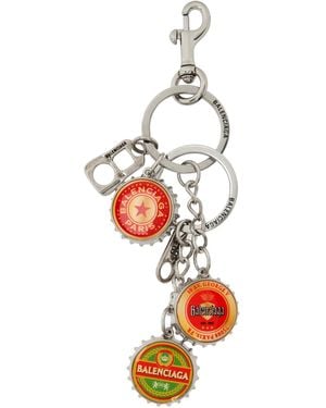 Balenciaga Beer Caps Keychain - White