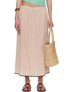 Baserange Ssense Exclusive Silk Maxi Skirt - Natural