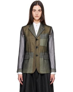 Comme des Garçons Thin Georgette Blazer - Green