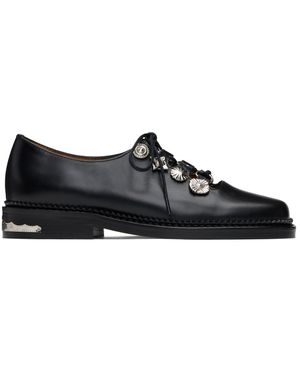 Toga ブラック Hard Leather Lace Up オックスフォード