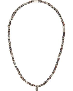 Paul Smith Stripe Bead Necklace - Black