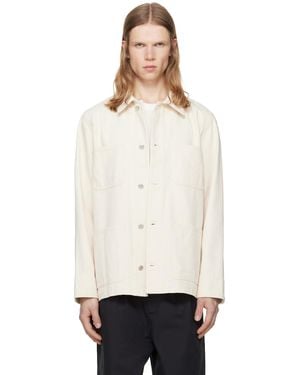 A.P.C. Blouson Perec Blanc Cassé En Denim