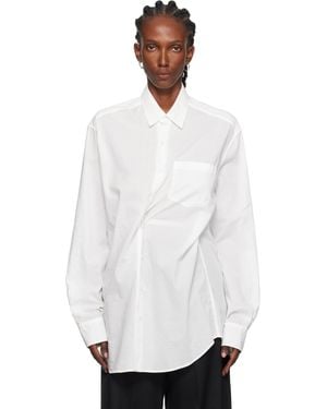 Ann Demeulemeester Off- Mark High Comfort Pocket Shirt - White
