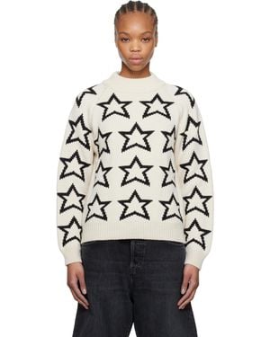 RE/DONE Mock Neck Star Jumper - Black