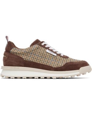 Thom Browne Gunclub Check Tweed Alumni Trainers - Black