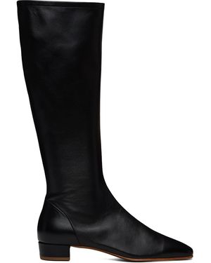 BY FAR Bottes Hauteur Genou Edie Noires En Cuir