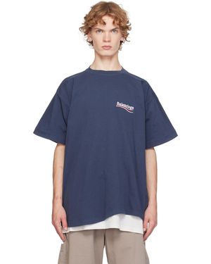 Balenciaga Political Campaign Double T-Shirt - Blue