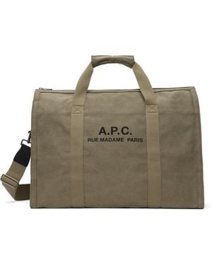 A.P.C. Khaki Recuperation Gym Duffle Bag - Green
