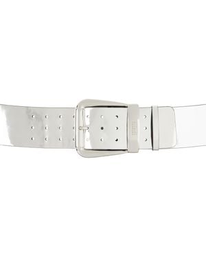 MM6 by Maison Martin Margiela Ceinture Argentée À Boucle - Noir