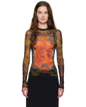 Jean Paul Gaultier 'The Médaillon' Sleeves Top - Black