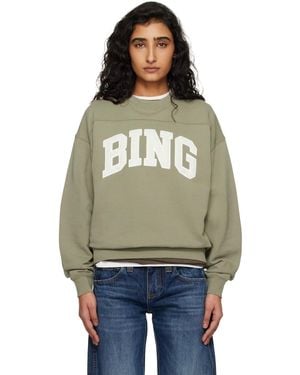 Anine Bing Khaki Trenton Bing Sweatshirt - Green