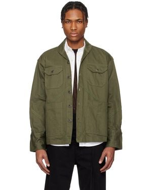 Greg Lauren カーキ ボクシー ジャケット - グリーン