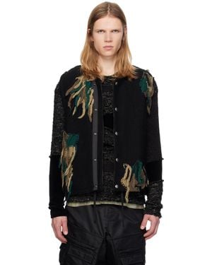 ANDERSSON BELL Camouflage Knit Reversible Vest - Black