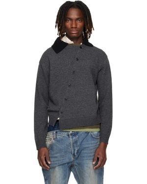 ANDERSSON BELL Layered Collar Cardigan - Black