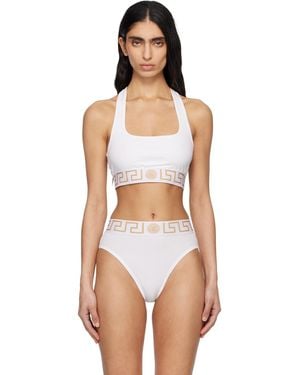 Versace Cotton-Jersey Scoop Bralette - Black
