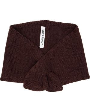 Our Legacy Burgundy Miniature Scarf - Brown