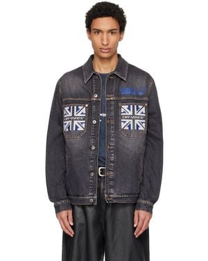 Off-White c/o Virgil Abloh Royal Flag Skate Denim Jacket - Gray