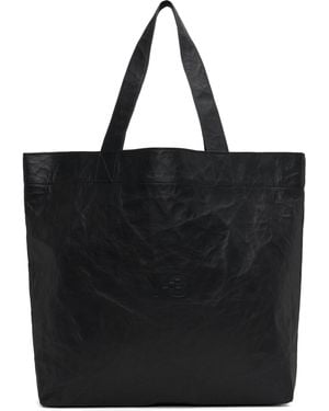 Y-3 Leather Tote - Black