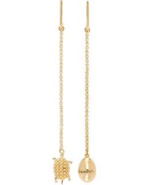 Givenchy Boucles D'Oreilles Asymétriques À Pendentifs - Métallisé