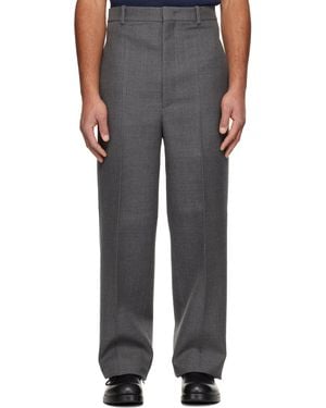 Jil Sander Wool Gabardine Trousers - Black