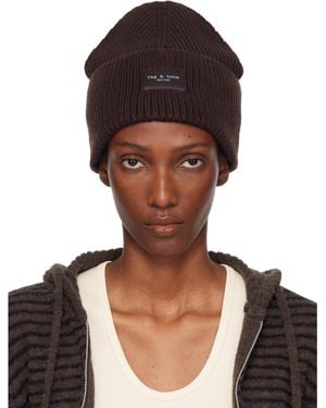 Rag & Bone Blake Wool Beanie - Brown