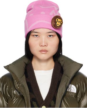 A Bathing Ape Baby Milo Beanie - Pink