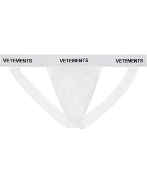 Vetements Logo-Woven Jock Strap - Black