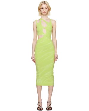 Dion Lee ーン Interlink ミディアムドレス - グリーン