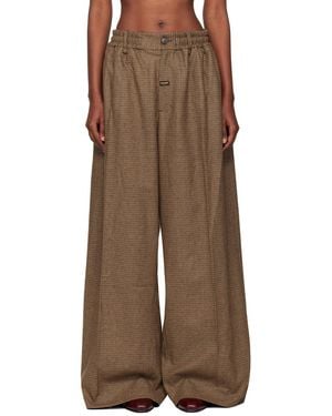Martine Rose Extreme Wide Leg Tailored Pants - Brown
