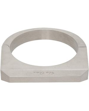 Rick Owens Porterville Beveled Bangle Bracelet - White