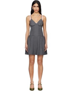 ShuShu/Tong Tuck Detail Bustier Slip Minidress - Black